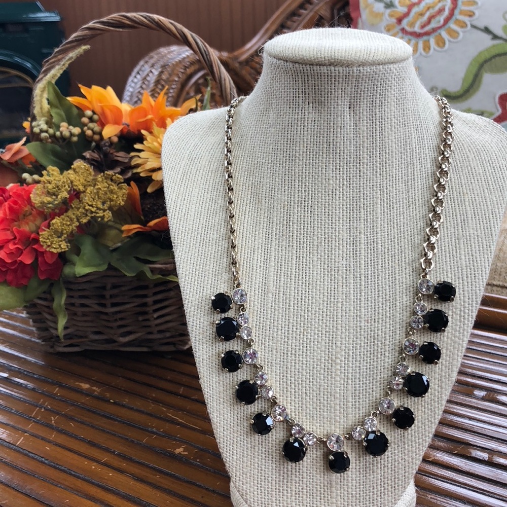 J. Crew Diamond and Stone Necklace